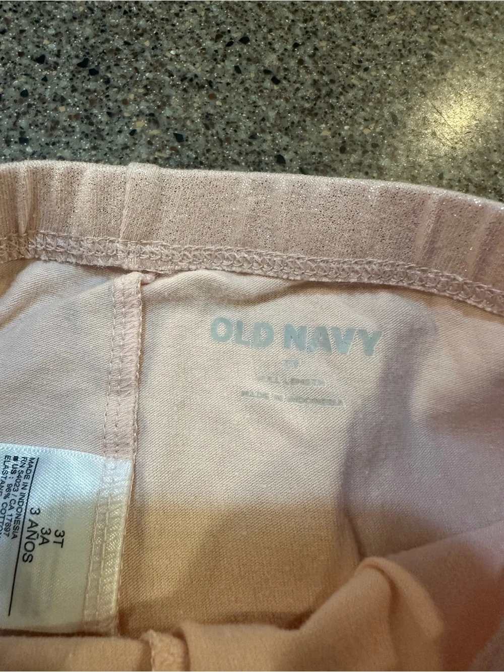 Old Navy Pale Pink Girls' Sparkle Leggings